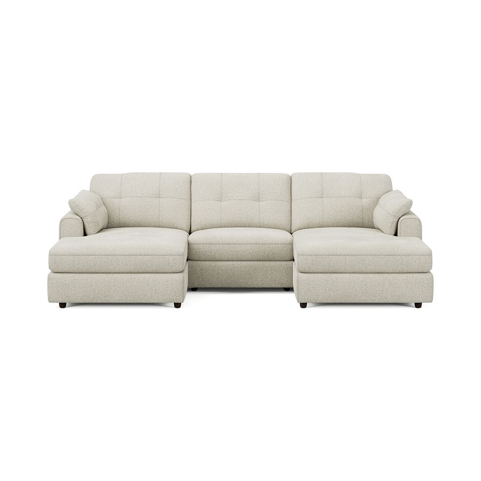 Marley Modular 3 Seater U-Shape Chaise Sofa in Lila Ivory Fabric - Group 16 3