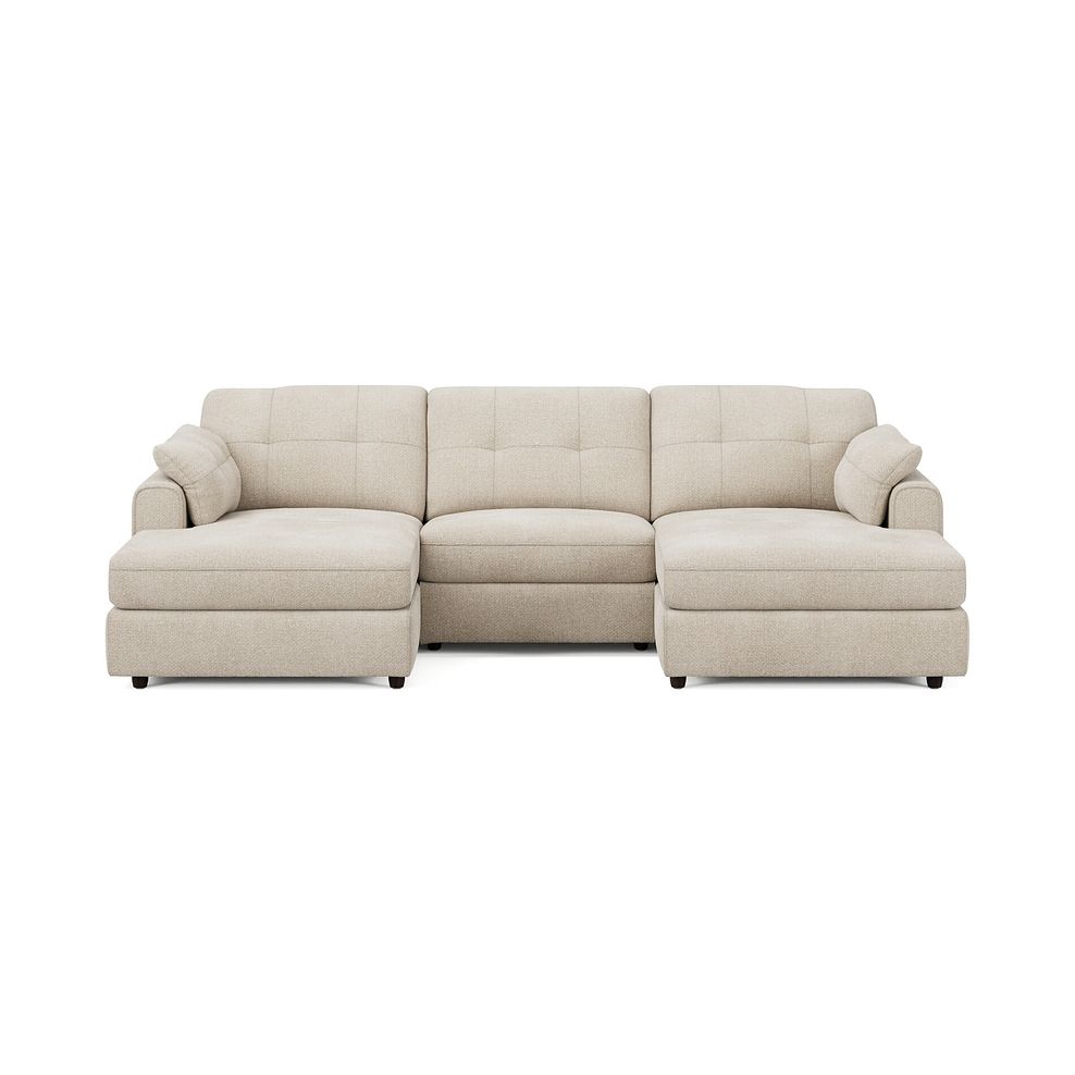 Marley Modular 3 Seater U-Shape Chaise Sofa in Lila Natural Fabric - Group 16 3