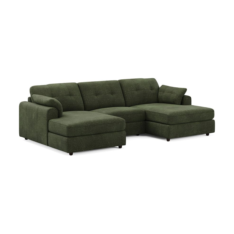 Marley Modular 3 Seater U-Shape Chaise Sofa in Lila Pine Fabric - Group 16 1