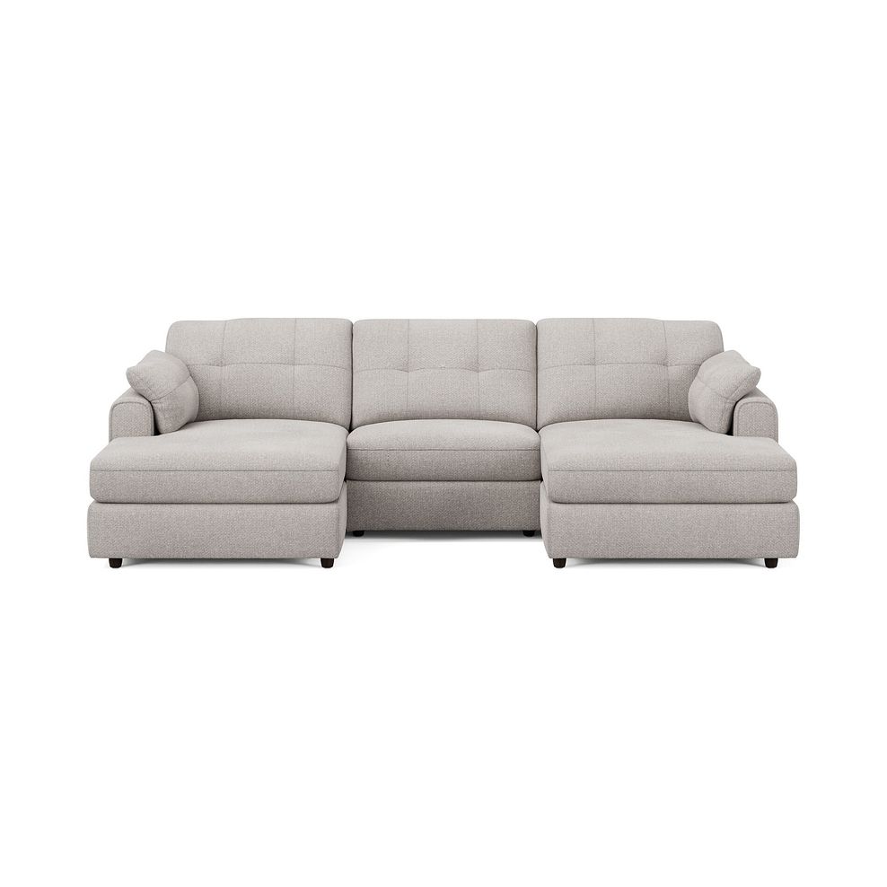 Marley Modular 3 Seater U-Shape Chaise Sofa in Lila Stone Fabric - Group 16 3