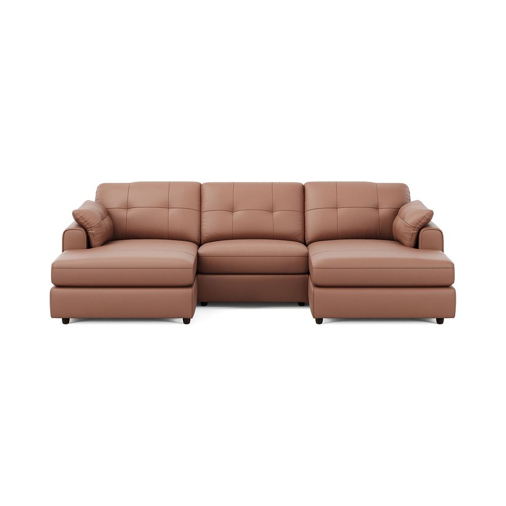 Marley Modular 3 Seater U-Shape Chaise Sofa in Oslo Mocha Mouse Leather - Group 16 3