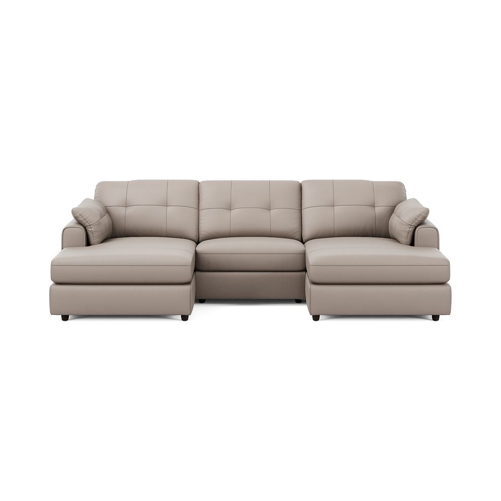 Marley Modular 3 Seater U-Shape Chaise Sofa in Oslo Oyster Leather - Group 16 3