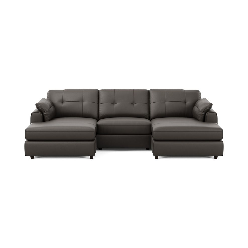 Marley Modular 3 Seater U-Shape Chaise Sofa in Oslo Storm Leather - Group 16 4