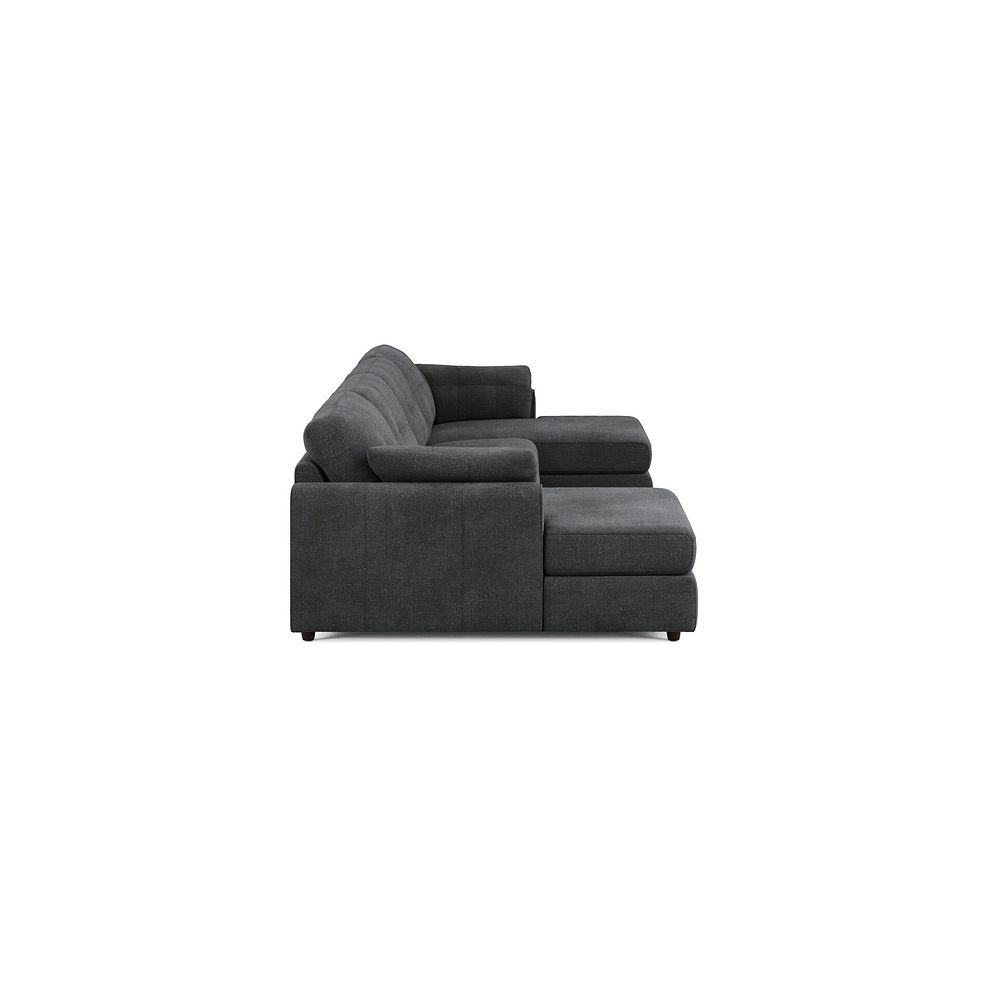 Marley Modular 4 Seater U-Shape Chaise Sofa in Lila Charcoal Fabric - Group 17 2