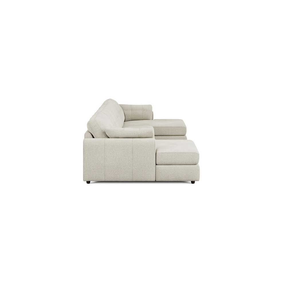 Marley Modular 4 Seater U-Shape Chaise Sofa in Lila Ivory Fabric - Group 17 3