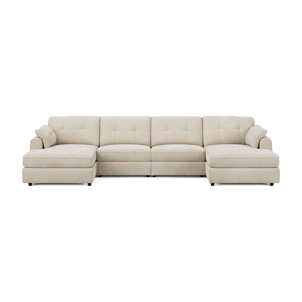 Marley Modular 4 Seater U-Shape Chaise Sofa in Lila Natural Fabric - Group 17 1