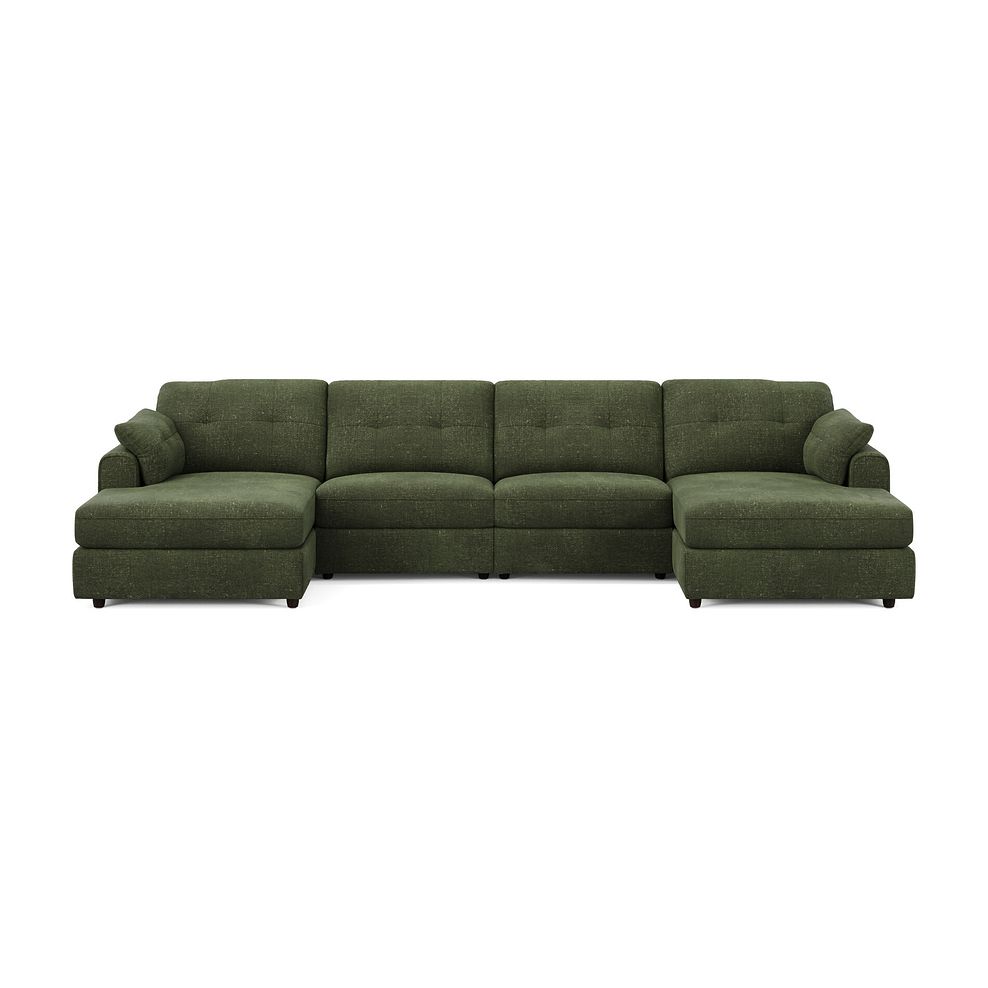 Marley Modular 4 Seater U-Shape Chaise Sofa in Lila Pine Fabric - Group 17 3