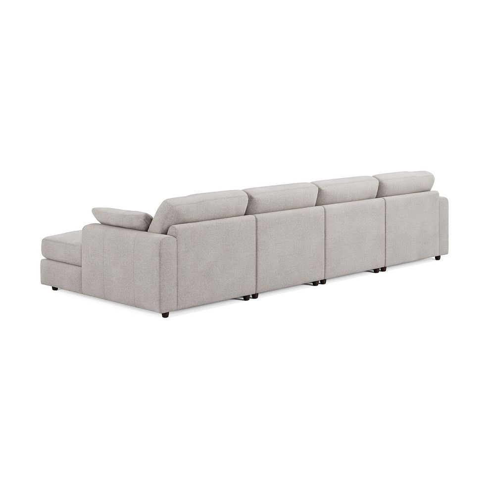 Marley Modular 4 Seater U-Shape Chaise Sofa in Lila Stone Fabric - Group 17 2