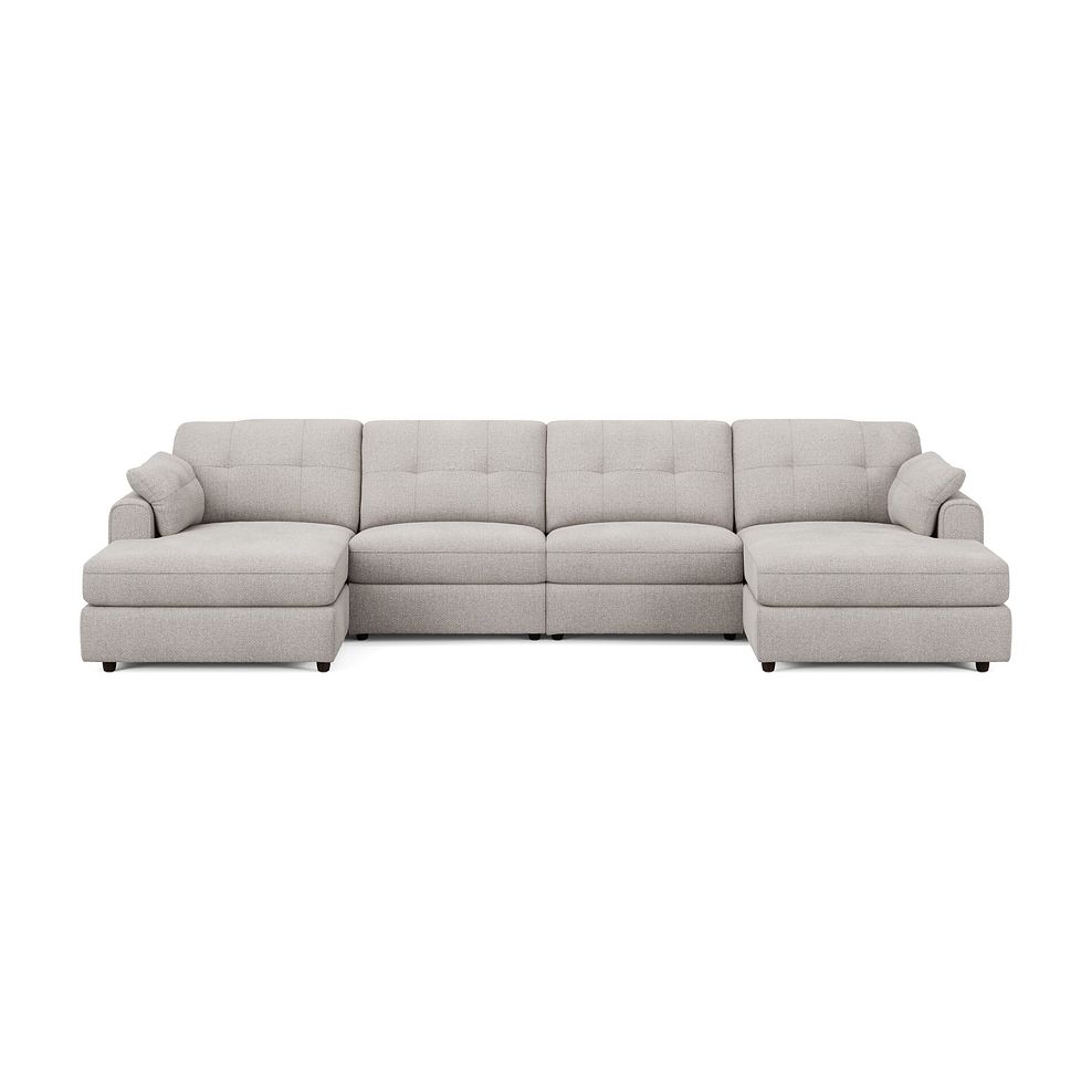 Marley Modular 4 Seater U-Shape Chaise Sofa in Lila Stone Fabric - Group 17 3