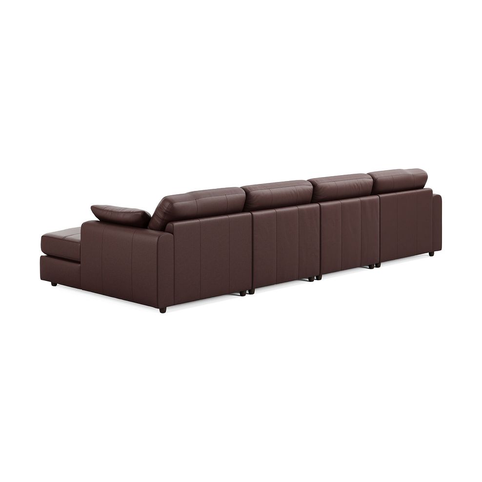 Marley Modular 4 Seater U-Shape Chaise Sofa in Oslo Chestnut Leather - Group 17 2