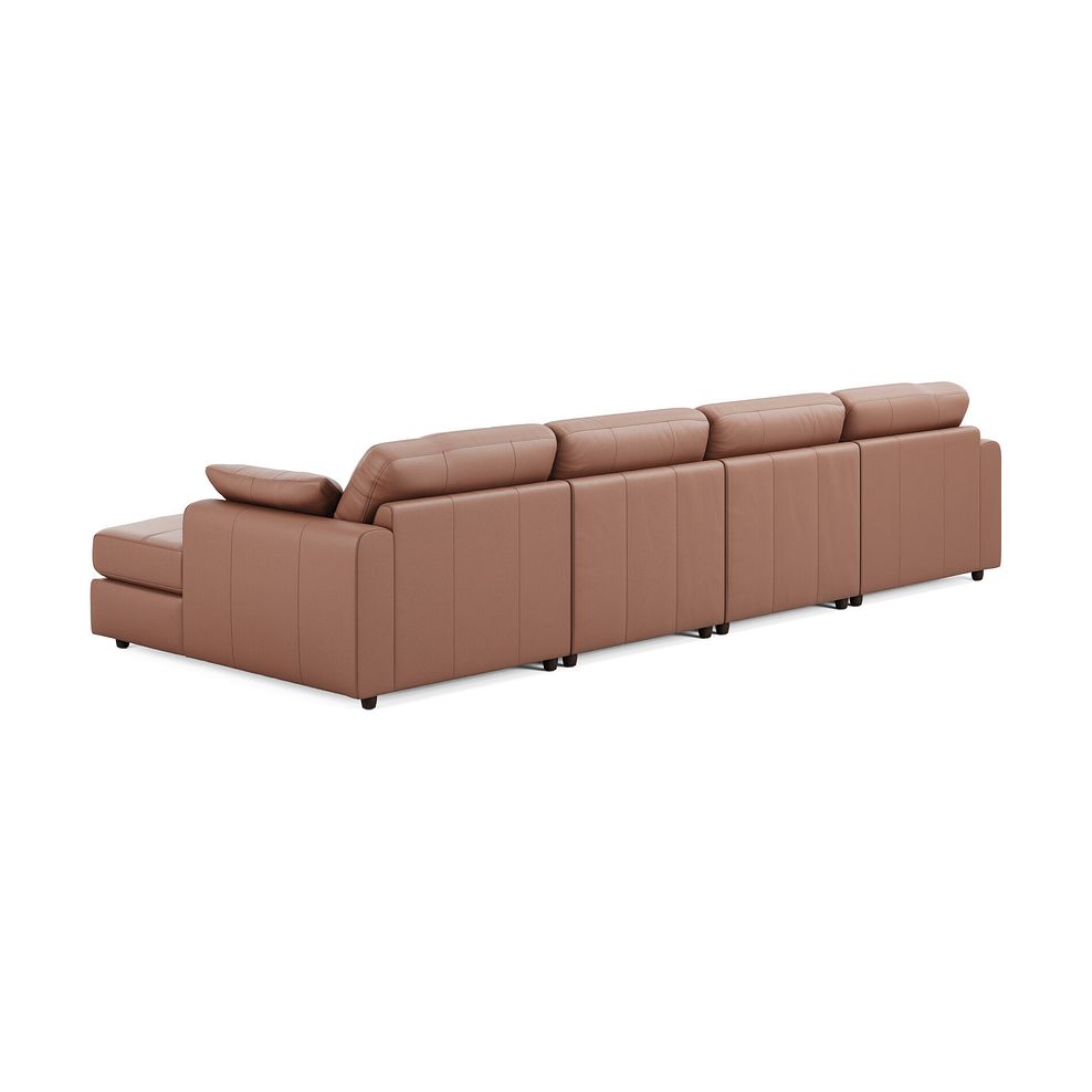 Marley Modular 4 Seater U-Shape Chaise Sofa in Oslo Mocha Mouse Leather - Group 17 2