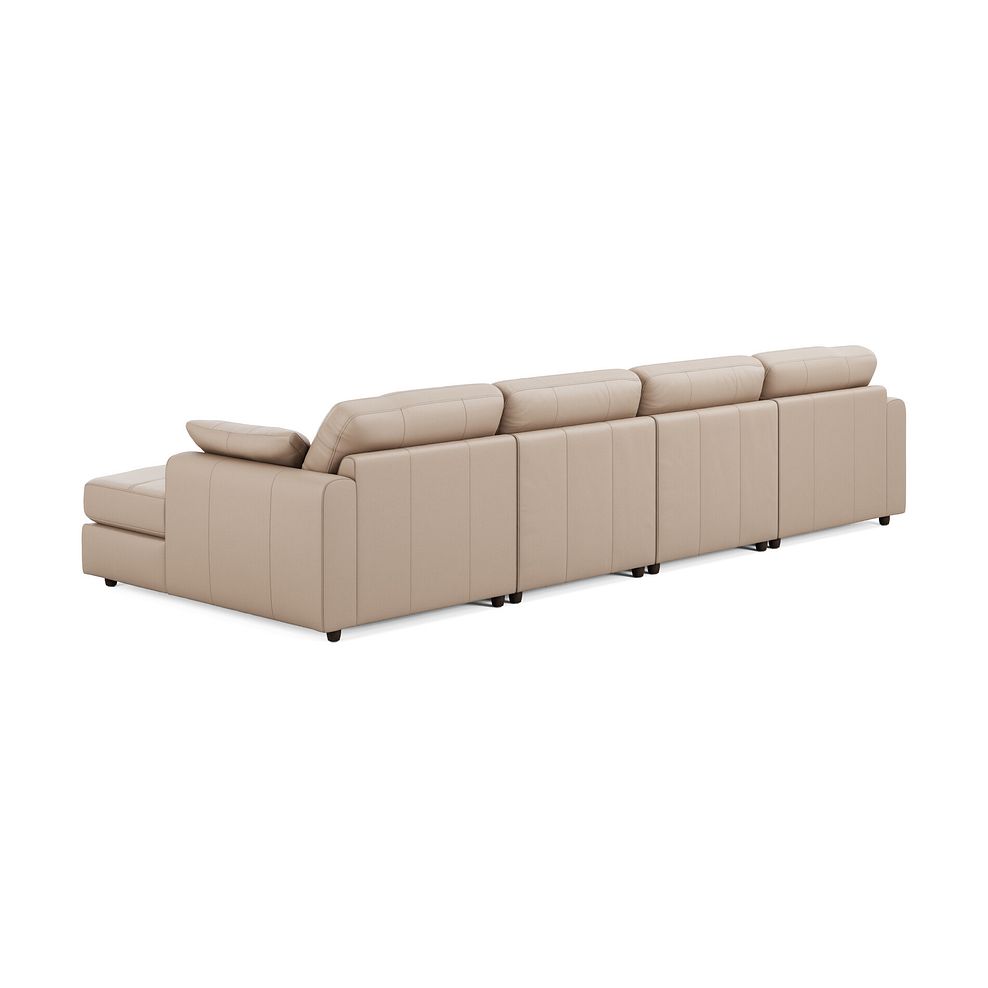 Marley Modular 4 Seater U-Shape Chaise Sofa in Oslo Mushroom Leather - Group 17 2