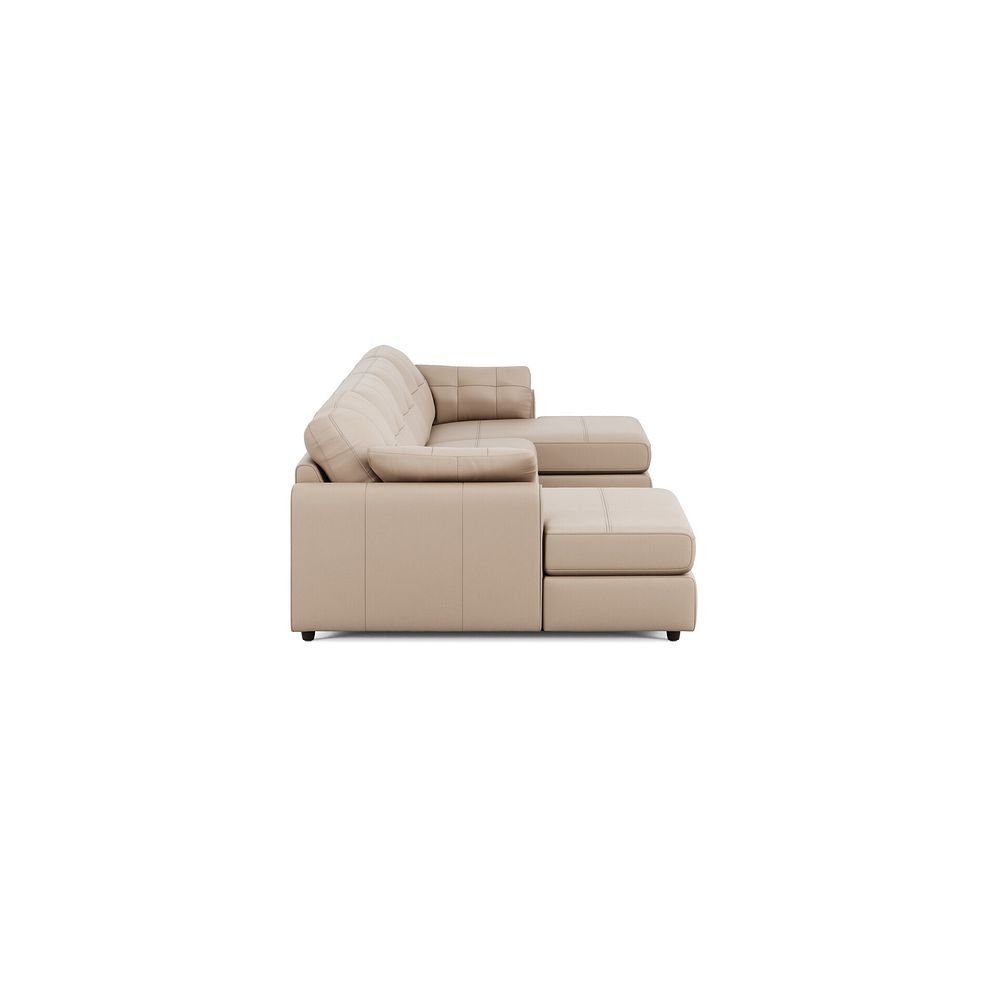 Marley Modular 4 Seater U-Shape Chaise Sofa in Oslo Mushroom Leather - Group 17 4