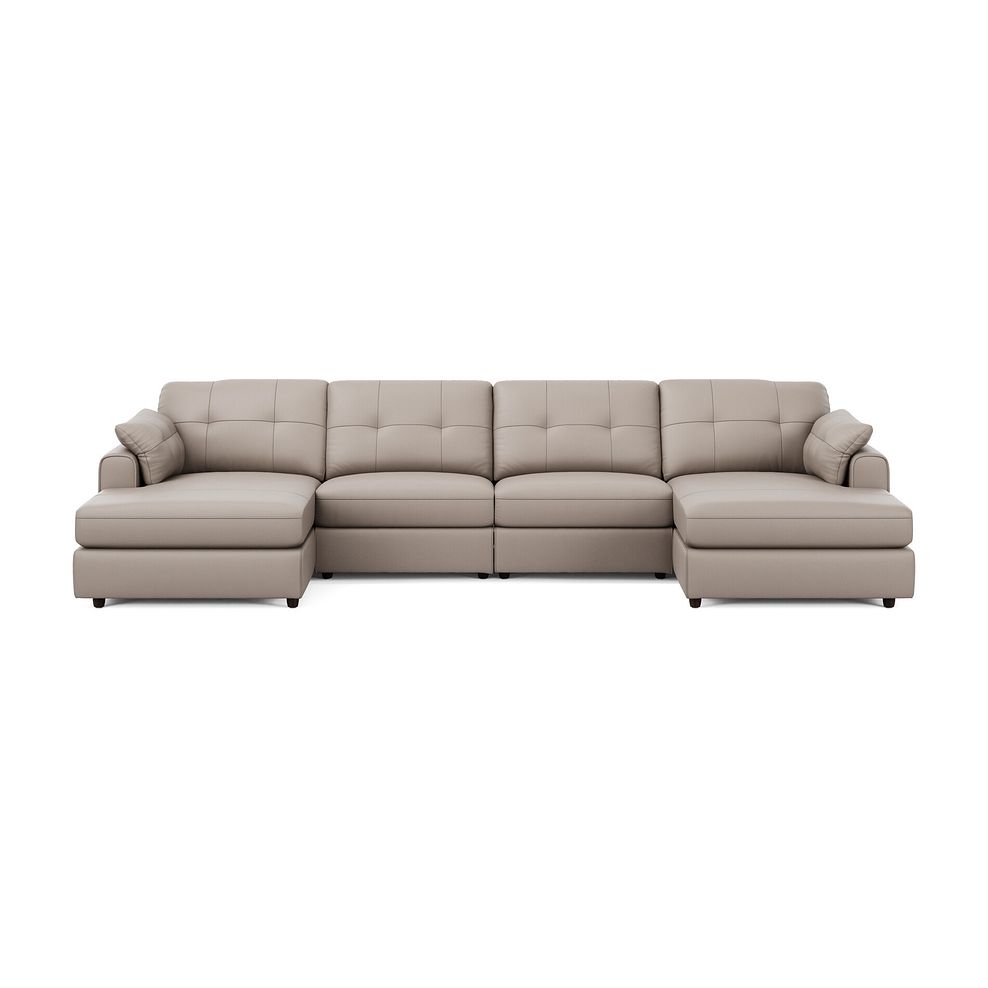Marley Modular 4 Seater U-Shape Chaise Sofa in Oslo Oyster Leather - Group 17 3