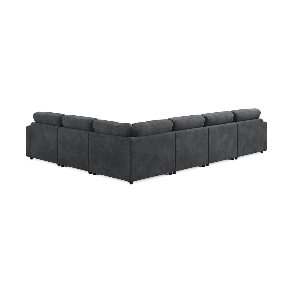Marley Modular 6 Seater Left Hand Corner Sofa with Chaise in Lila Charcoal Fabric - Group 18 2