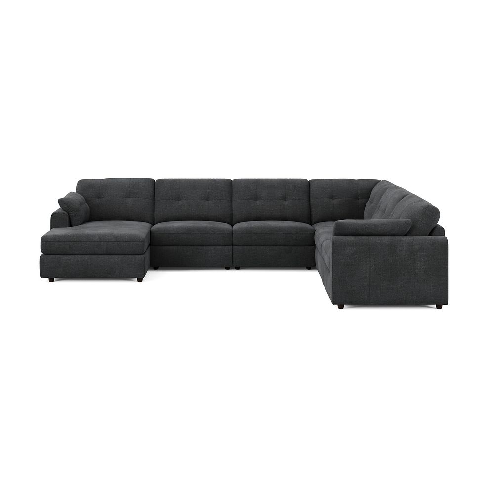 Marley Modular 6 Seater Left Hand Corner Sofa with Chaise in Lila Charcoal Fabric - Group 18 3