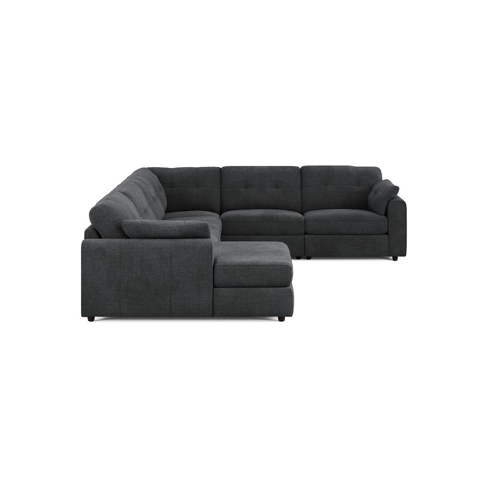 Marley Modular 6 Seater Left Hand Corner Sofa with Chaise in Lila Charcoal Fabric - Group 18 4