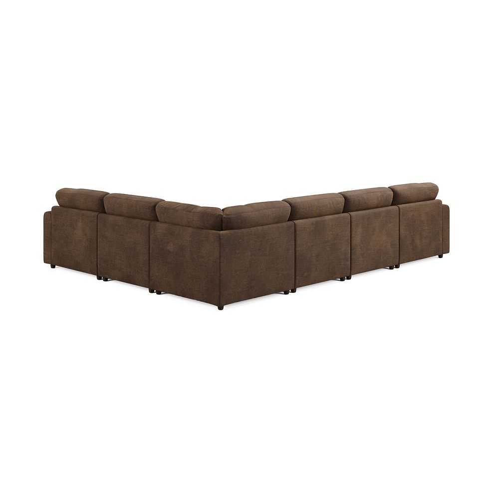 Marley Modular 6 Seater Left Hand Corner Sofa with Chaise in Lila Chocolate Fabric - Group 18 2