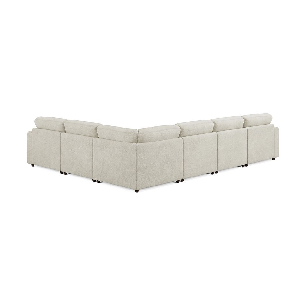 Marley Modular 6 Seater Left Hand Corner Sofa with Chaise in Lila Ivory Fabric - Group 18 2