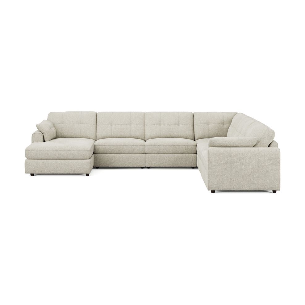 Marley Modular 6 Seater Left Hand Corner Sofa with Chaise in Lila Ivory Fabric - Group 18 3