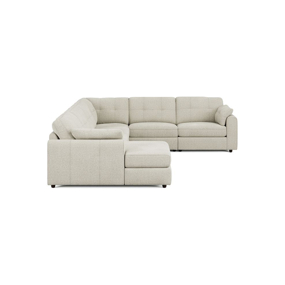 Marley Modular 6 Seater Left Hand Corner Sofa with Chaise in Lila Ivory Fabric - Group 18 4