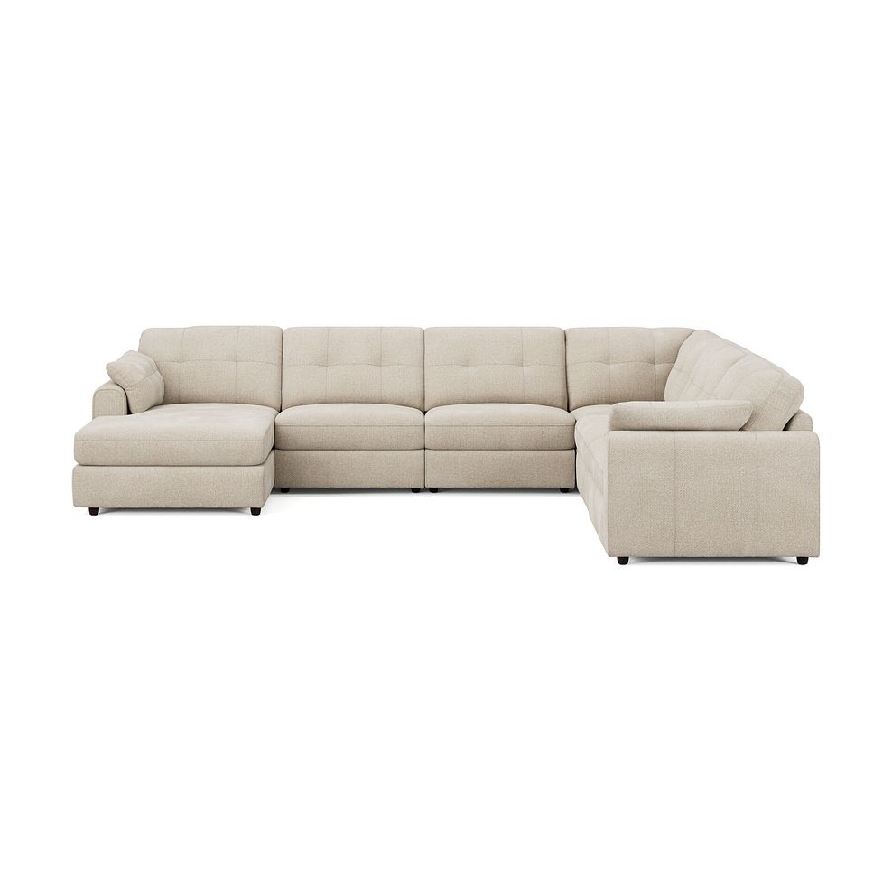 Marley Modular 6 Seater Left Hand Corner Sofa with Chaise in Lila Natural Fabric - Group 18 3