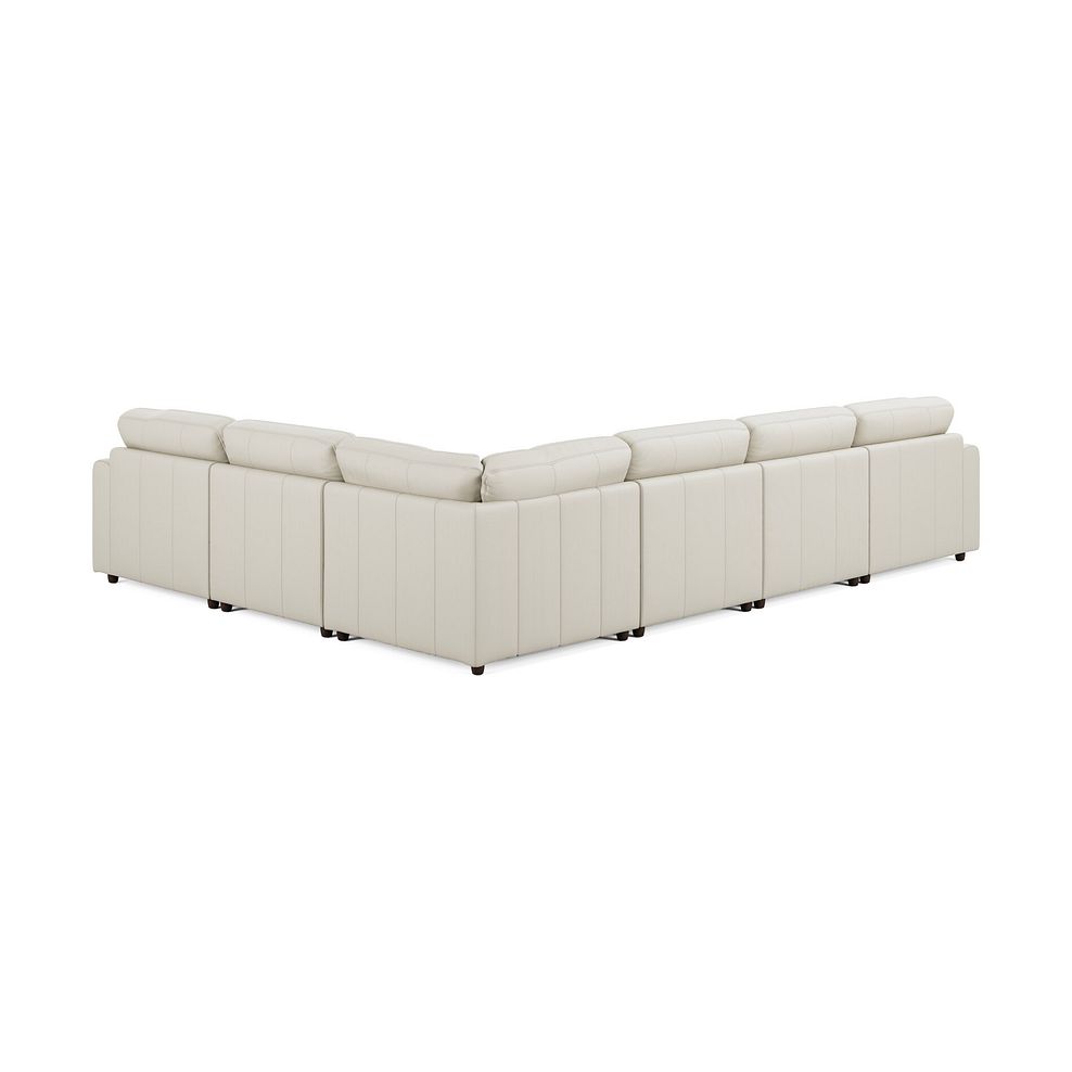 Marley Modular 6 Seater Left Hand Corner Sofa with Chaise in Oslo Bone China Leather - Group 18 2