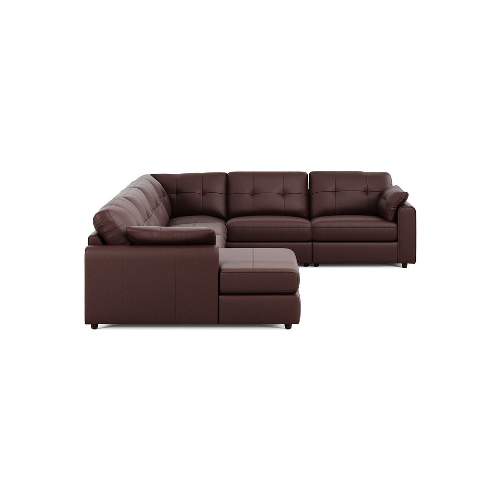 Marley Modular 6 Seater Left Hand Corner Sofa with Chaise in Oslo Chestnut Leather - Group 18 4