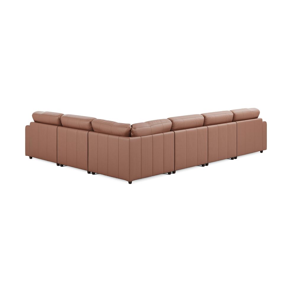 Marley Modular 6 Seater Left Hand Corner Sofa with Chaise in Oslo Mocha Mouse Leather - Group 18 2