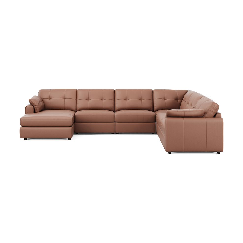 Marley Modular 6 Seater Left Hand Corner Sofa with Chaise in Oslo Mocha Mouse Leather - Group 18 3