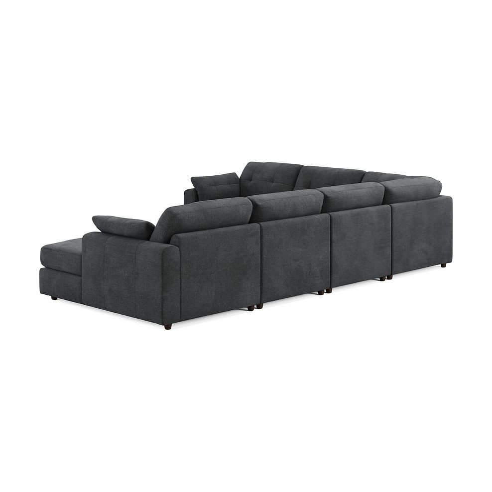 Marley Modular 6 Seater Right Hand Corner Sofa with Chaise in  Lila Charcoal Fabric- Group 19 2