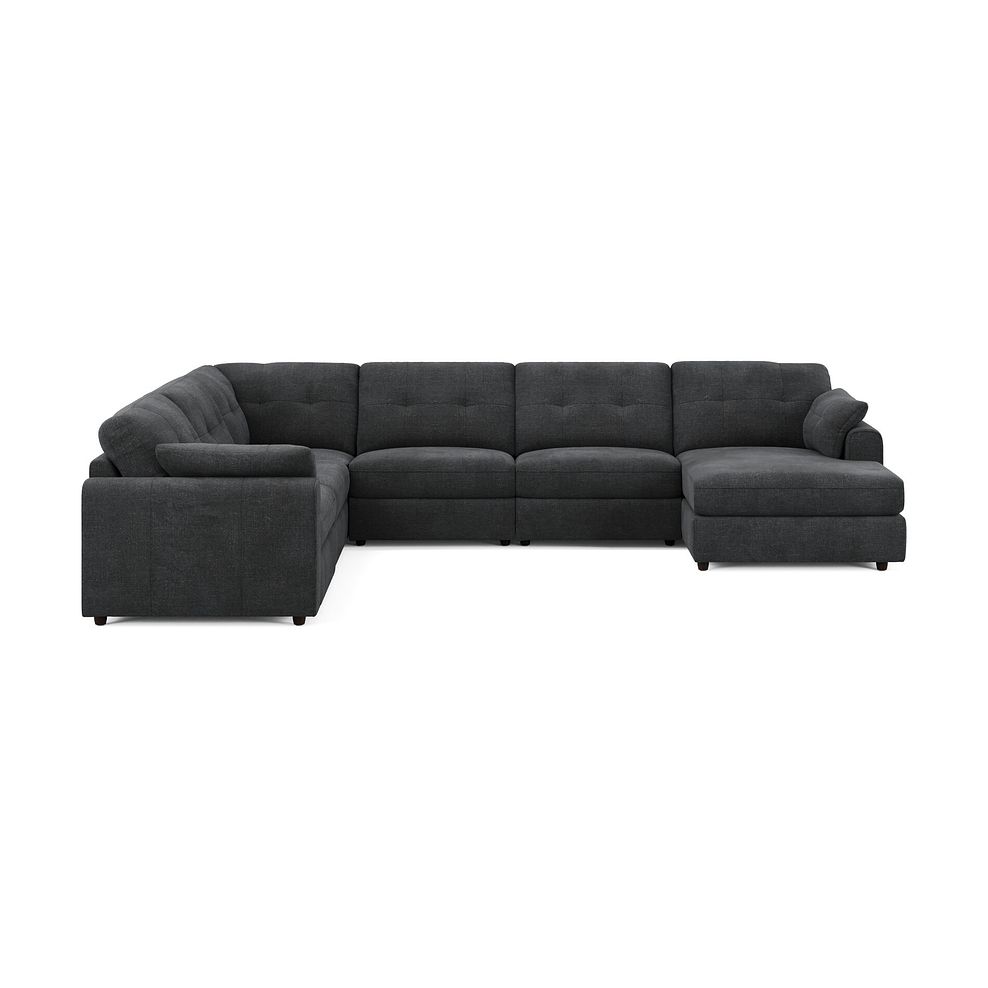 Marley Modular 6 Seater Right Hand Corner Sofa with Chaise in  Lila Charcoal Fabric- Group 19 3