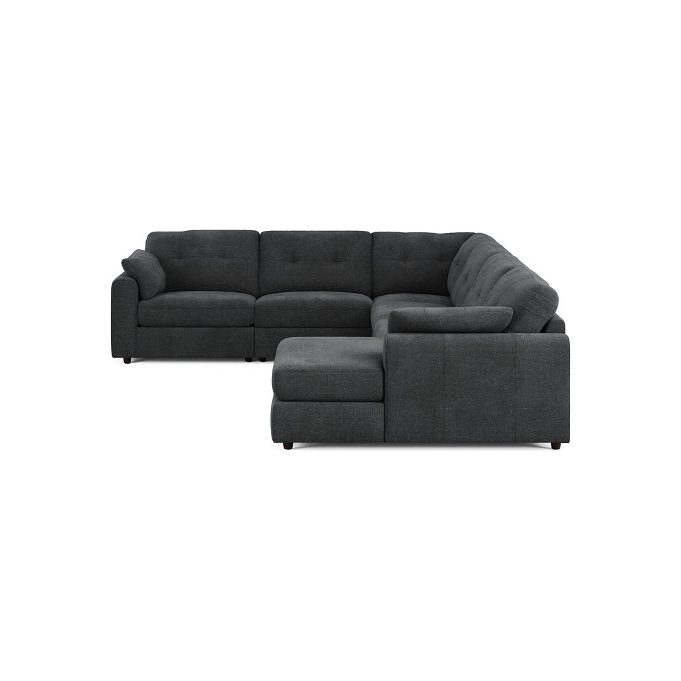 Marley Modular 6 Seater Right Hand Corner Sofa with Chaise in  Lila Charcoal Fabric- Group 19 4
