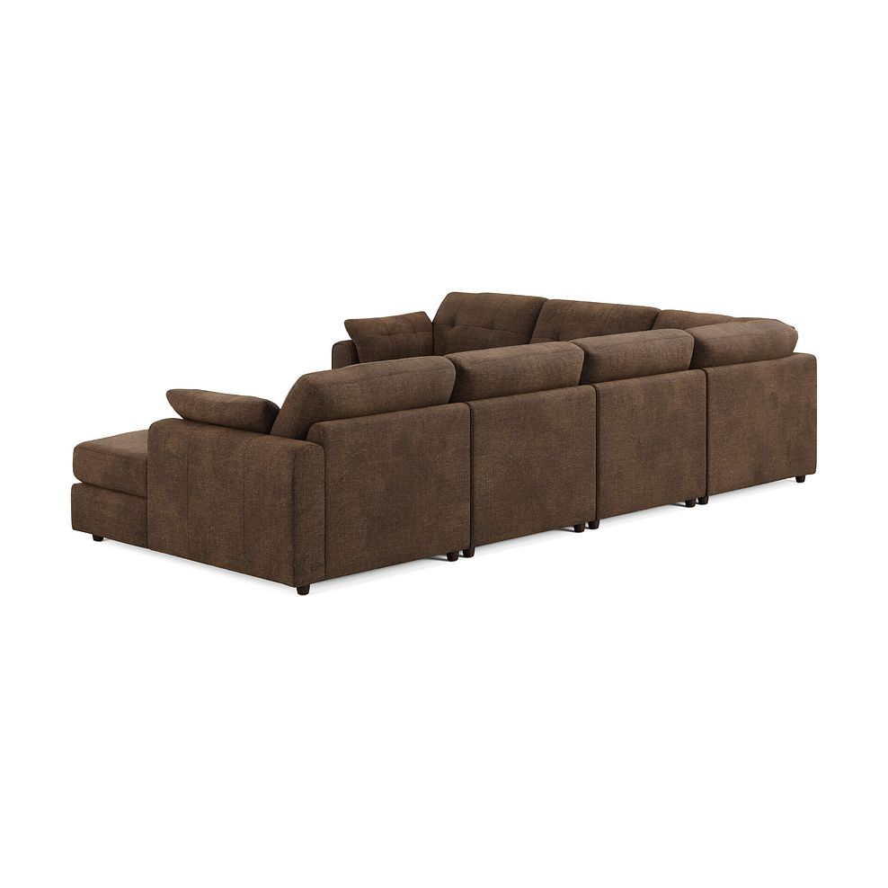 Marley Modular 6 Seater Right Hand Corner Sofa with Chaise in Lila Chocolate Fabric - Group 19 2