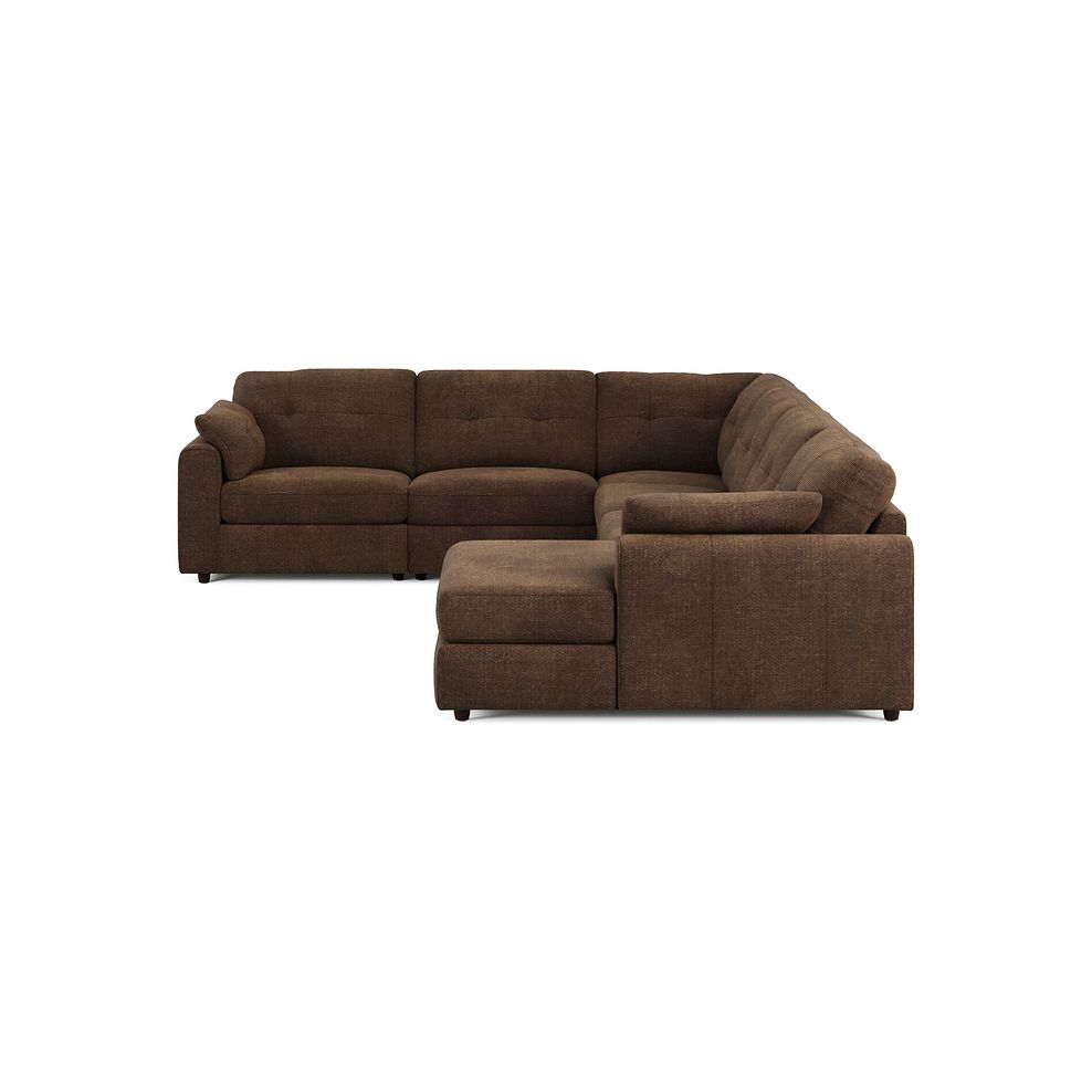 Marley Modular 6 Seater Right Hand Corner Sofa with Chaise in Lila Chocolate Fabric - Group 19 4