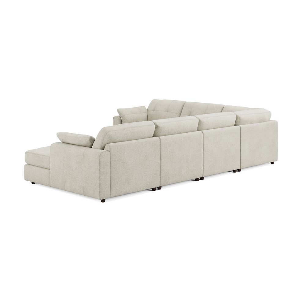Marley Modular 6 Seater Right Hand Corner Sofa with Chaise in Lila Ivory Fabric - Group 19 2