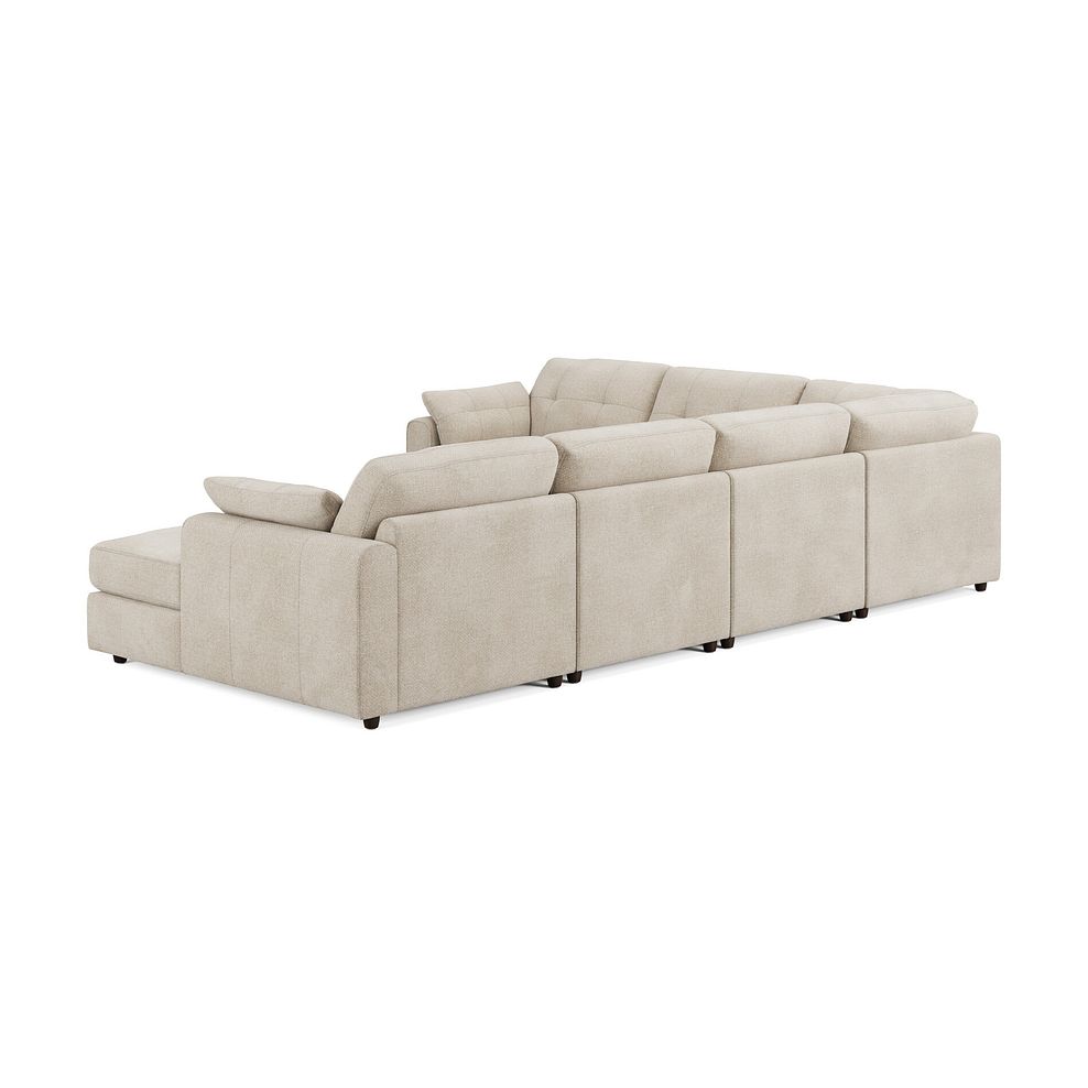 Marley Modular 6 Seater Right Hand Corner Sofa with Chaise in Lila Natural Fabric - Group 19 2