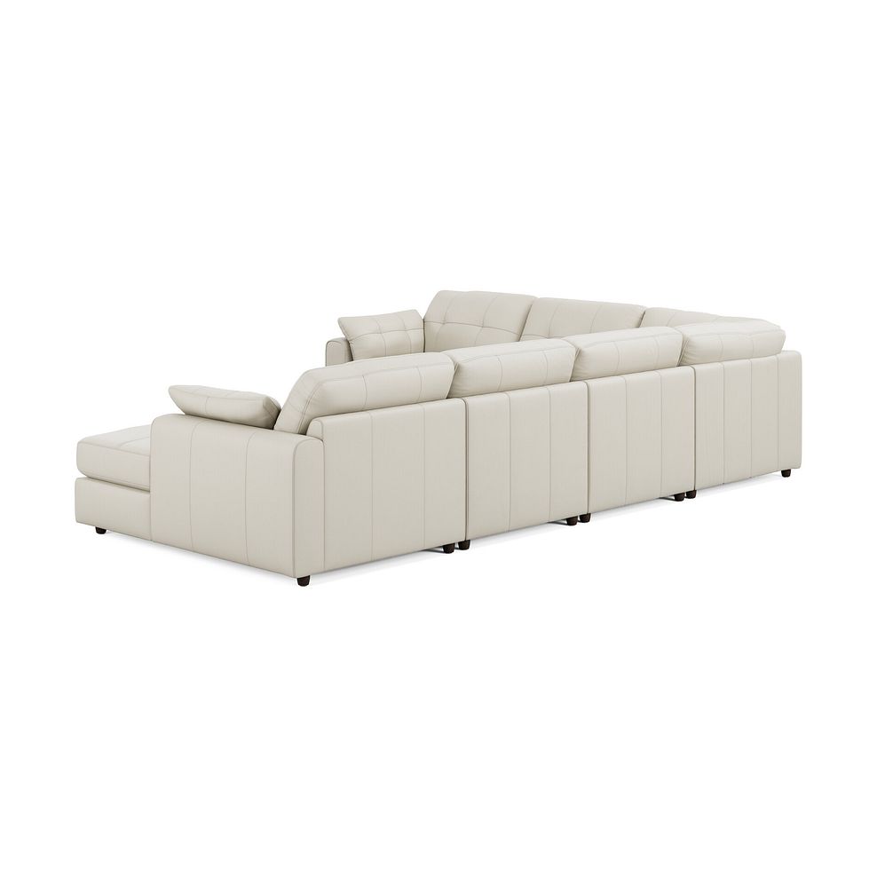 Marley Modular 6 Seater Right Hand Corner Sofa with Chaise in Oslo Bone China Leather - Group 19 2