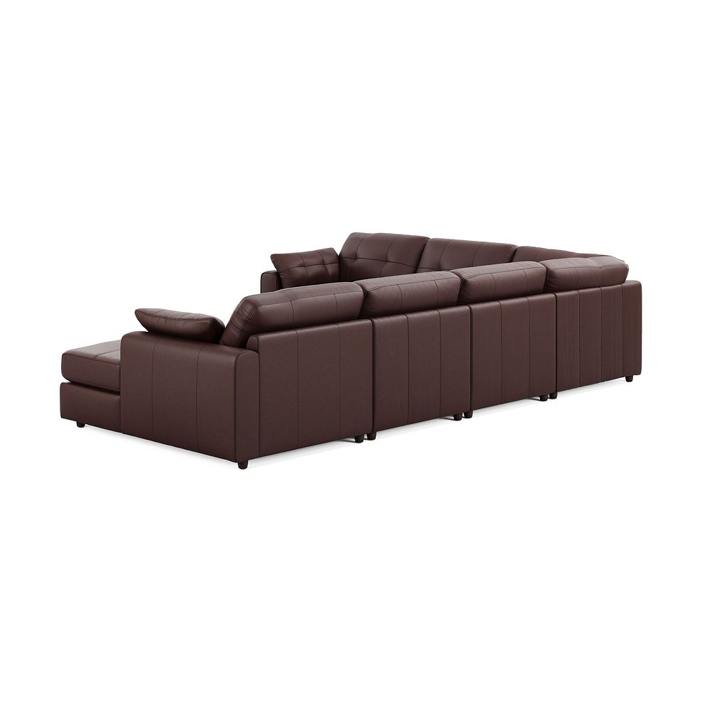 Marley Modular 6 Seater Right Hand Corner Sofa with Chaise in Oslo Chestnut Leather - Group 19 2
