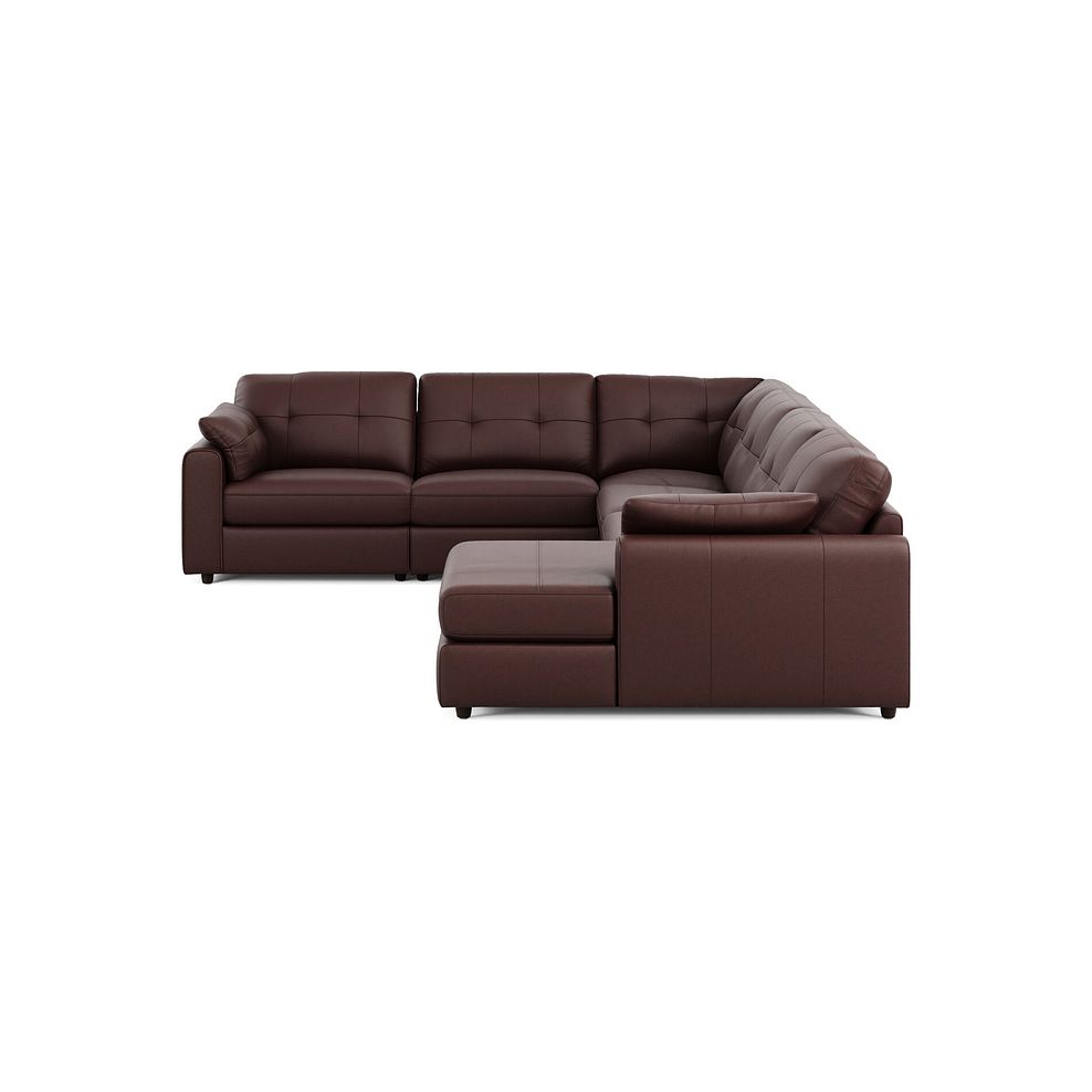Marley Modular 6 Seater Right Hand Corner Sofa with Chaise in Oslo Chestnut Leather - Group 19 4