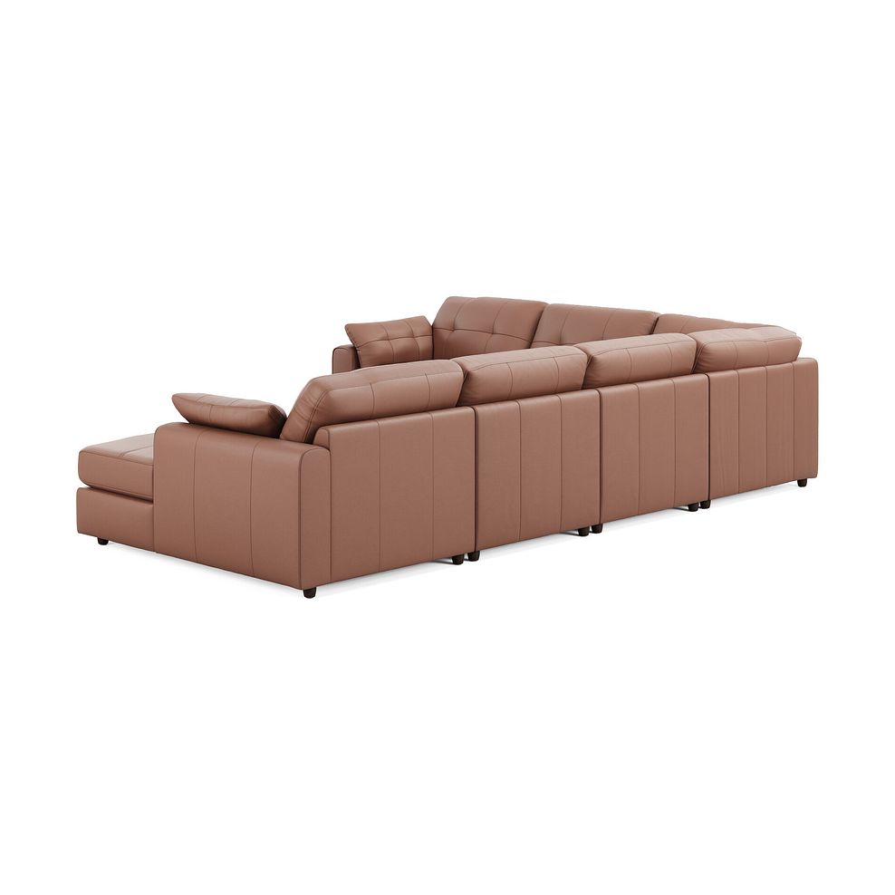 Marley Modular 6 Seater Right Hand Corner Sofa with Chaise in Oslo Mocha Mouse Leather - Group 19 2