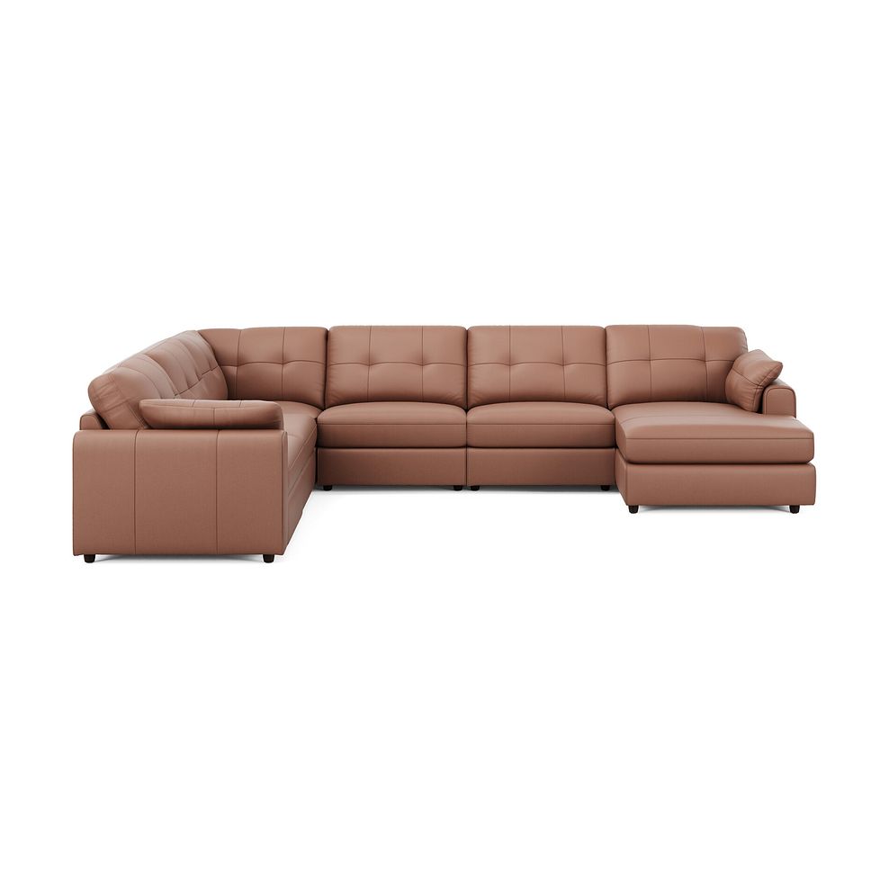 Marley Modular 6 Seater Right Hand Corner Sofa with Chaise in Oslo Mocha Mouse Leather - Group 19 3