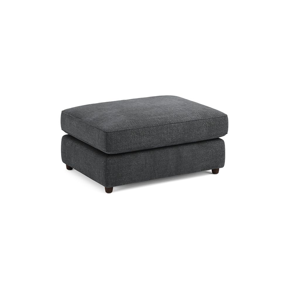 Marley Small Fender Footstool in  Lila Charcoal Fabric 1