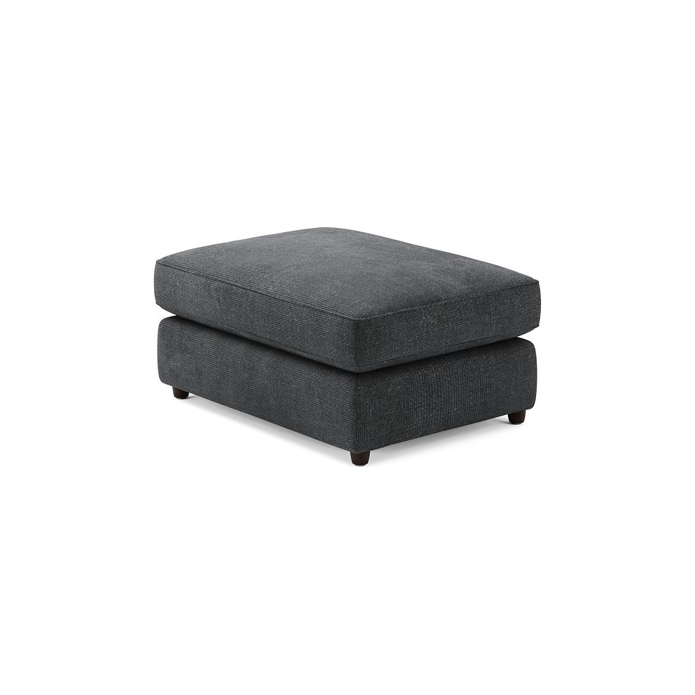 Marley Small Fender Footstool in  Lila Charcoal Fabric 2