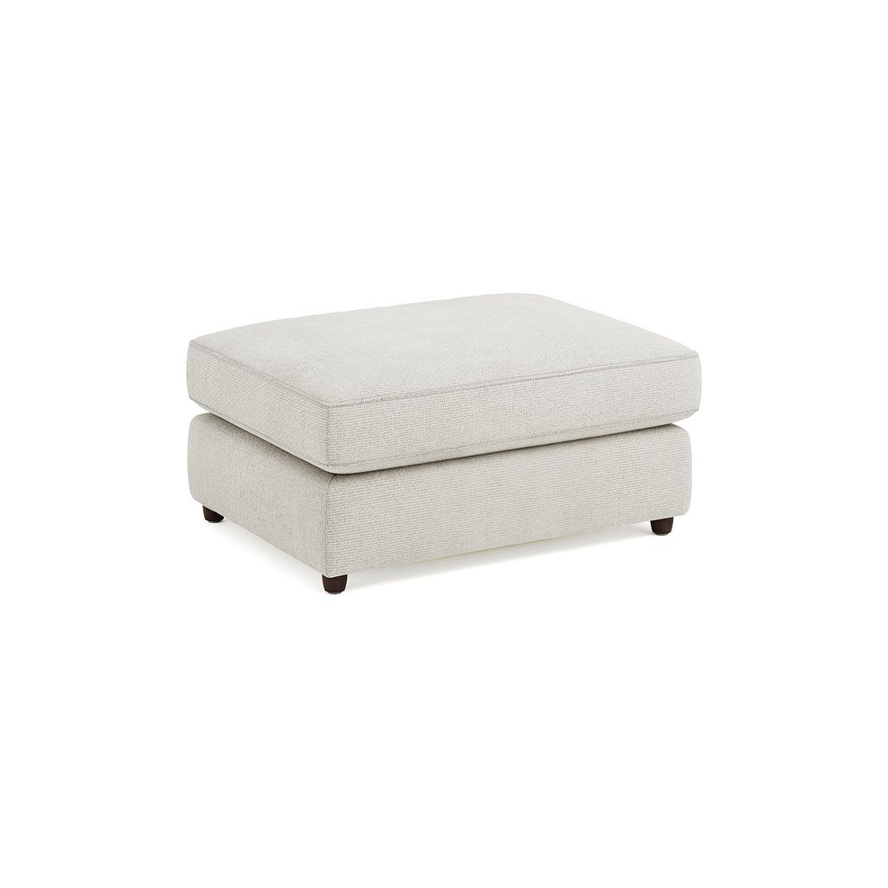 Marley Small Fender Footstool in  Lila Ivory Fabric 1