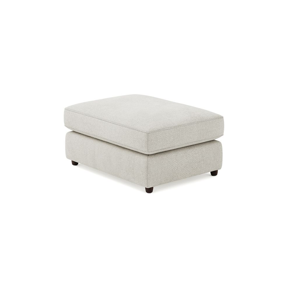 Marley Small Fender Footstool in  Lila Ivory Fabric 2