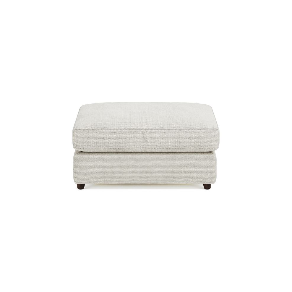 Marley Small Fender Footstool in  Lila Ivory Fabric 3