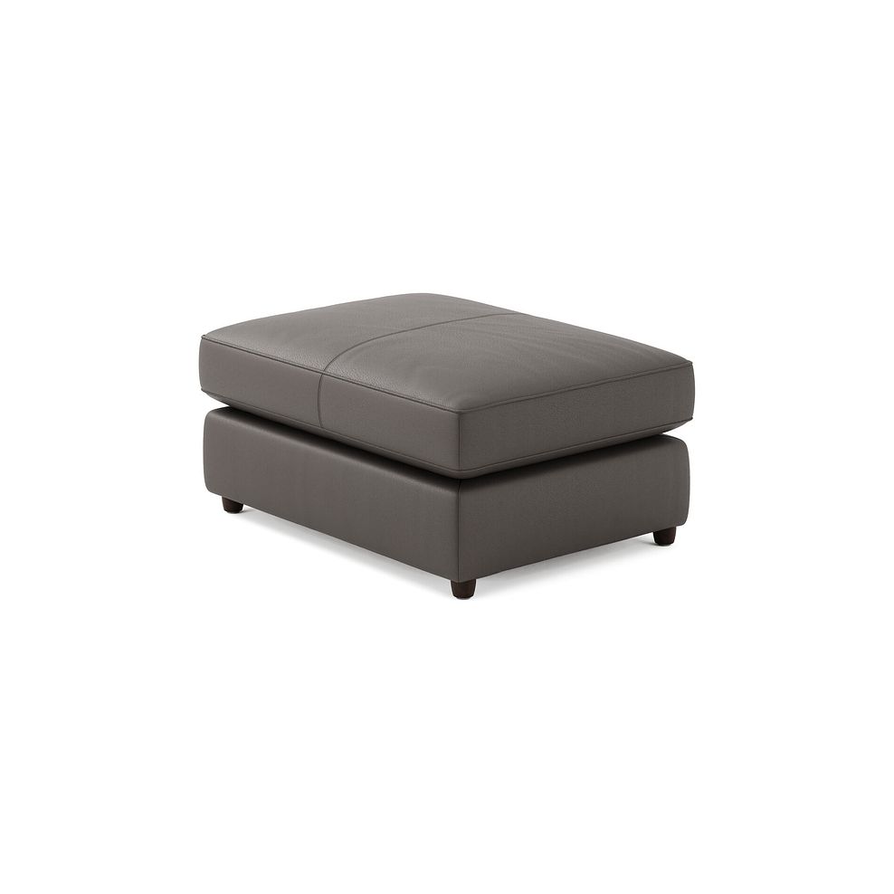 Marley Small Fender Footstool in  Oslo Elephant Grey Leather 2