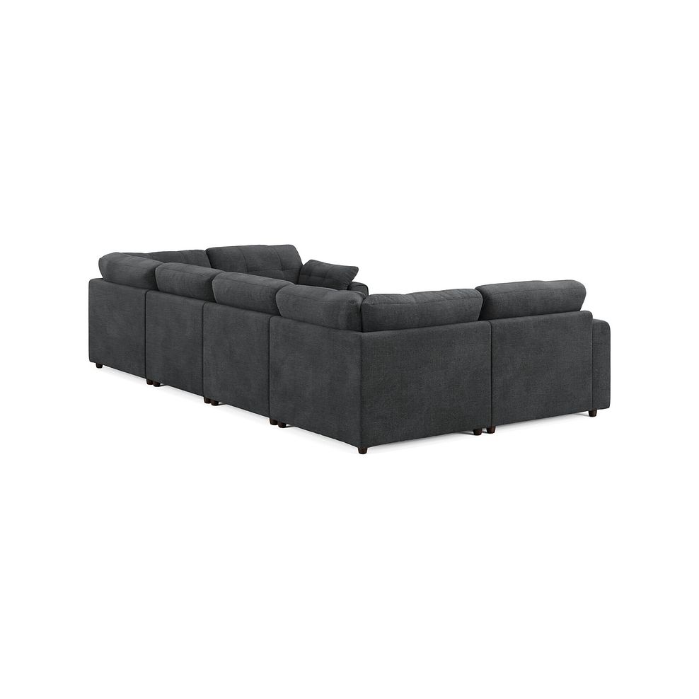 Marley Small U-Shape Modular Corner Sofa in Lila Charcoal Fabric - Group 10 2