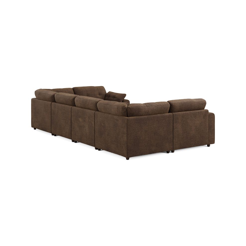 Marley Small U-Shape Modular Corner Sofa in Lila Chocolate Fabric - Group 10 2
